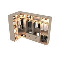 Modern Wardrobe Interior With Hanging Rods Drawers Shelves And Shoe Storage For Clothing Bags Hats