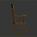 Elegant Traditional Wooden Rocking Chair With Classic Design And Comfortable Armrests
