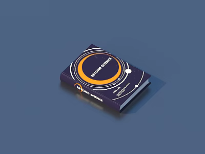 Professional Keyword Research Book With Dark Blue Cover And Orange Yellow Circular Design 3d model