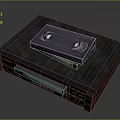 Vintage Household VHS Tape And VCR Player With Classic Design And Control Buttons