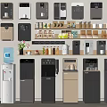 Modern Display Of Various Household Appliances With Coffee Makers And Water Dispensers