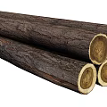 Several Arbor Trunks Featuring Natural Bark Texture And Solid Wood Material