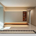 Warm Elegant Open Living And Dining Room With Green Leather Sofa And Classic Wooden Furniture