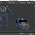 Smart Machine Yellow Robot Car Transforming Dual Form Modern Design