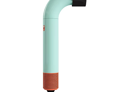 Light Green Modern Daily Electrical Appliance With Red Mesh Base And Black Top 3d model