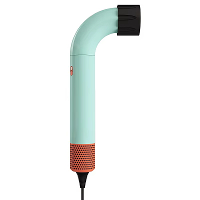 Light Green Modern Daily Electrical Appliance With Red Mesh Base And Black Top 3d model