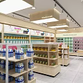 Modern store import and export offline experience store 3d model