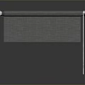 Dark Gray Roller Gate With Woven Fabric And Modern Metal Frame Design