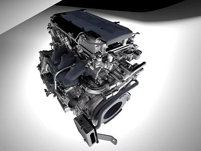 Advanced High Performance Engine With Precision Metal Components And Detailed Structure 3d model