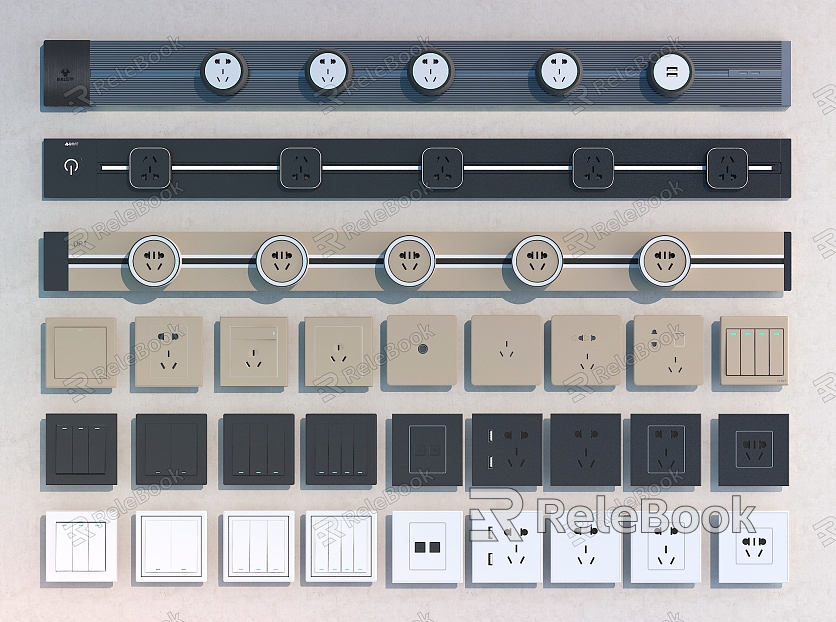 Modern socket switch socket combination model