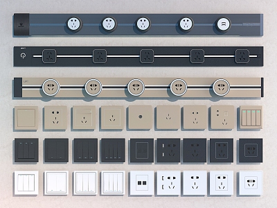 Modern socket switch socket combination model