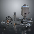 Mechanical Equipment Components Including Precision Metal Parts And Various Industrial Structures 3d model