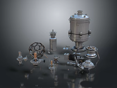 Mechanical Equipment Components Including Precision Metal Parts And Various Industrial Structures 3d model