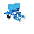 Efficient Blue Agricultural Seeder Machine With Wheels And Planting Components 3d model