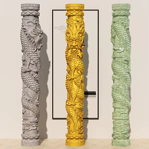 Chinese Pillar Panlong Pillar 3d model