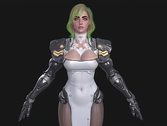 Game Character Woman Cyberpunk Female Character Robot Future Character Cybercharacter Sci-fi Character AI Girlfriend Mechanical Beauty 3d model