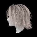 Elegant Jewelry Accessories Display On Human Head Model With Light Short Hair And Black Background