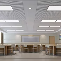 Modern Classroom School Recording Classroom 3d model