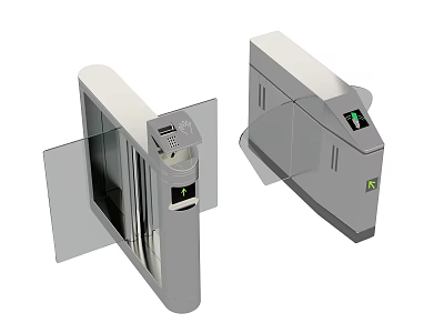 Modern Automatic Turnstile Public Facility For Security Access Control System 3d model