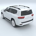 Stylish White Large SUV With Roof Rack Alloy Wheels And Bold Front Grille