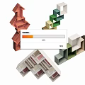 Modern Colorful Geometric Modular Shelving Units With Creative Shapes And Styles