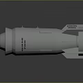 Advanced Silver Metallic Military Missile With Detailed Fins And Technical Structure