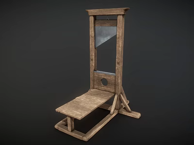 Antique Style Wooden Frame With Central Mirror Panel And Bottom Platform Stand 3d model