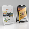 Two Different A Frame Outdoor Signs Featuring Artistic Design And Promotional Sale
