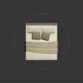 Elegant Bed Design With Beige Headboard Geometric Pillow Beige Blanket White Sheets And Wooden Legs