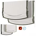 White Curtains With Dark Green Trim Pleated Design For Elegant Home Decor