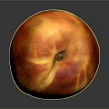 Fresh Ripe Peach With Orange Red And Yellow Skin Juicy And Delicious On Black Background