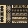 Traditional Chinese Openwork Decorative Patterns With Various Geometric And Classic Motifs 3d model