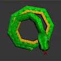 snake cobra venomous snake python reptile cold-blooded animal reptile 3d model
