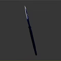 Detailed Blue Spear With White Blade And Modern 3D Model Structure