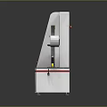 SharpShooter Industrial Equipment With Red And White Frame Mechanical Arm Part And Cabinet Base
