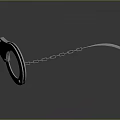 Durable Metal Handcuffs With Chain And Shiny Surface For Daily Use 3d model