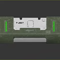 Sturdy Green Storage Box With White Panel F25T Label And Green Stripes