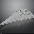 Triangular White Starship Model For Space Exploration With Detailed Aerospace Structure