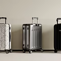 Three Stylish Storage Baskets In White Patterned Silver And Black Against Wall