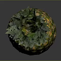 Fresh Ripe Pineapple with Green Leaves and Juicy Yellow Skin