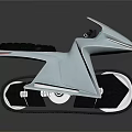 Futuristic Silver Vehicle With Streamlined Design Black Seat And Large Tires