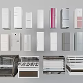 Different Types of Refrigerators and Display Freezers in Various Styles and Colors