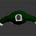 Stylish Green Sweater With White Collar And Cuffs For Casual Wear