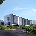 Modern Office Building Office Building Industrial Park Building Administrative Building Multi-storey Office Building 3d model