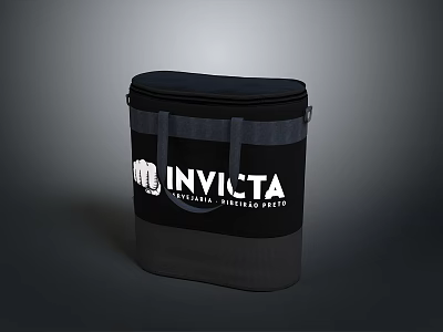 Black INVICTA Metallurgical Storage Bag With Handles And Brand Logo 3d model
