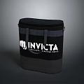 Black INVICTA Metallurgical Storage Bag With Handles And Brand Logo