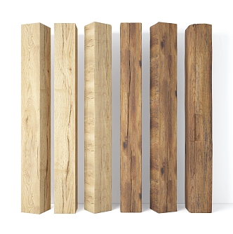 Modern Column Wooden Column 3d model