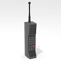 Vintage Mobile Phone With Long Antenna Numeric Keypad And Black Body Design