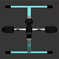 Kettler Stationary Bike With Teal Frame Black Accents And Control Panel