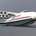 American Space Shuttle Model Featuring White Body Red Blue Stripes Windows Wings And Engine Details